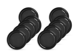 Konserve Kavanoz Kapağı - 5 Paket - 50 Adet (Standart Boy - 82 mm) - Siyah
