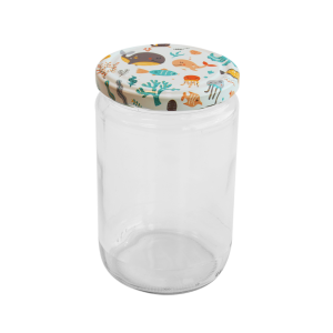Cam Kavanoz ve Su Altı Desenli Kavanoz Kapak Çeşitleri  - 6 Adet (660 ml - 82mm)