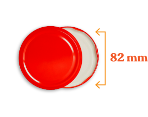 Toptan Kolili  Kırmızı Renk Kavanoz Kapak Çeşitleri  - 1100 Adet (66mm)