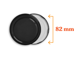 Toptan Kolili  Siyah Renk Kavanoz Kapak Çeşitleri  - 1100 Adet (66mm)