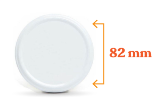 Toptan Kolili  Beyaz Renk Kavanoz Kapak Çeşitleri  - 650 Adet (82mm)