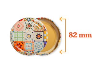 Box Patterned Jar Lid - 650 Pieces (82mm) - Pattern 2