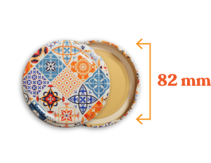 Toptan Kolili Çini 1 Desenli Kavanoz Kapak Çeşitleri  - 650 Adet (82mm)