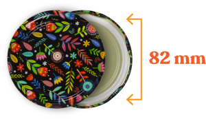 Toptan Kolili  Bahar Desenli Kavanoz Kapak Çeşitleri  - 650 Adet (82mm)