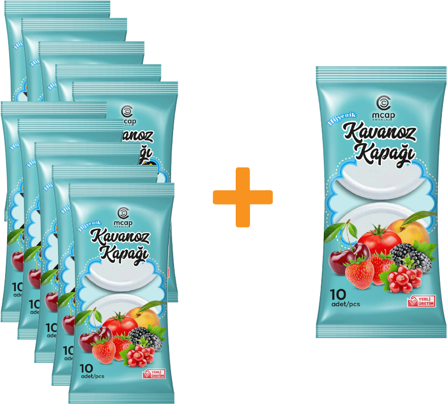 Canned Jar Twist Off - 10+1 Package - 110 Pieces (Standard Length - 82 mm) White