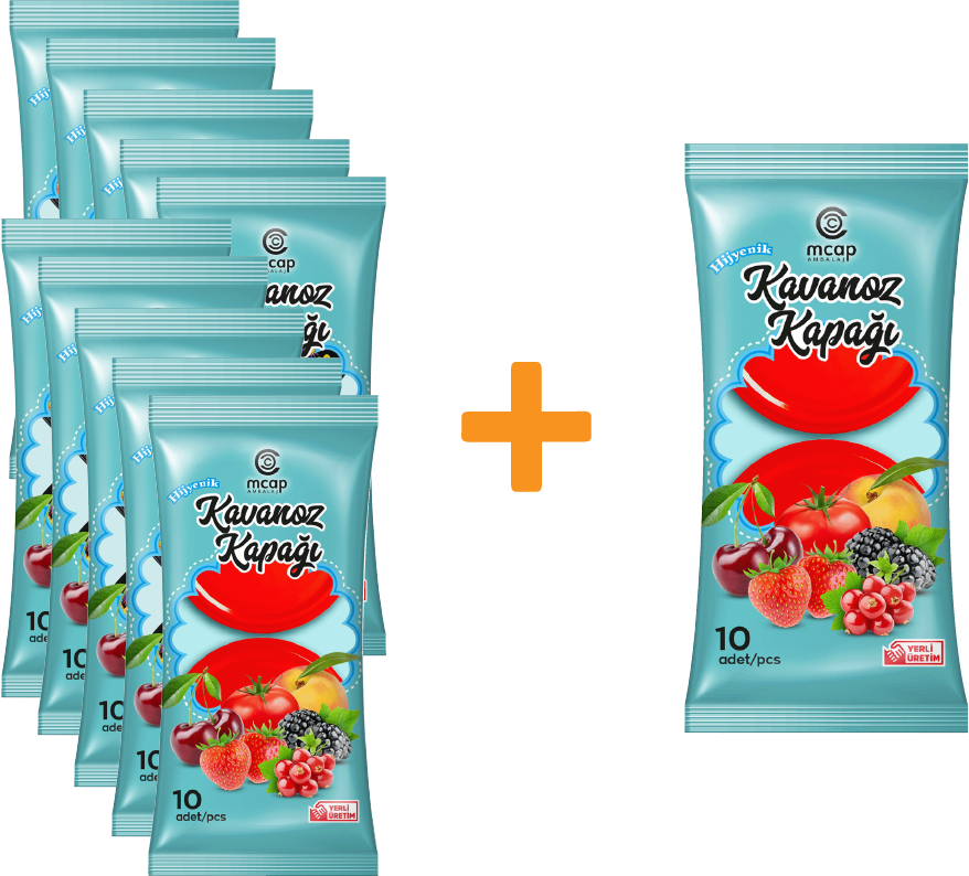 Konserve Kavanoz Kapağı - 10+1 Paket - 110 Adet (Standart Boy - 82 mm) Kırmızı