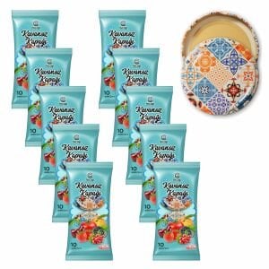 Konserve Kavanoz Kapağı - 10 Paket - 100 Adet (Standart Boy - 82 mm) Desen1