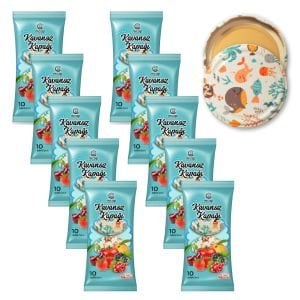 Konserve Kavanoz Kapağı - 10 Paket - 100 Adet (Standart Boy - 82 mm) Su Altı Desenli