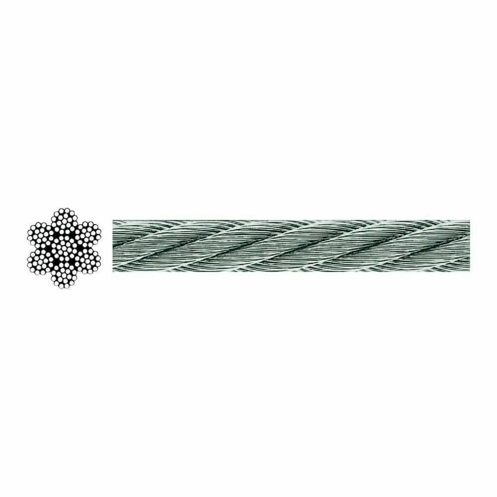 10 MM PASLANMAZ ÇELİK HALAT 7X19 CR-NI