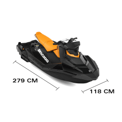 Sea Doo Spark 2up STD 60 Hp Deep Black - Mango Orange Jet Ski