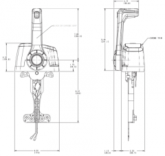 Seastar CHX8641P tekli kumanda kolu trim kontrollü
