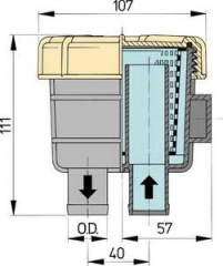 Vetus tip 140 deniz suyu filtresi 35 LT