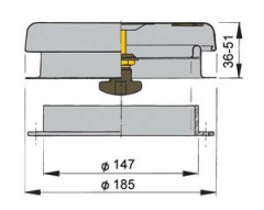 Vetus mantar tip havalandırmalar Model Athos 1.