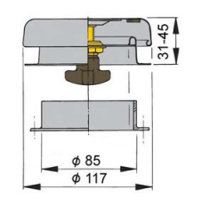Vetus mantar tip havalandırmalar Model Portos 1.