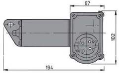 Vetus RWS Tip silecek motoru 24V kısa