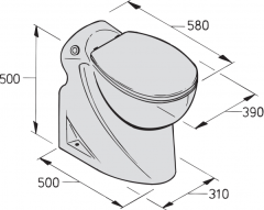 Vetus elektrikli tuvalet 12V WCL