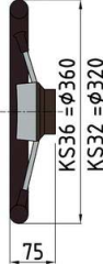 Vetus dümen tip KS45Z SİYAH 450mm