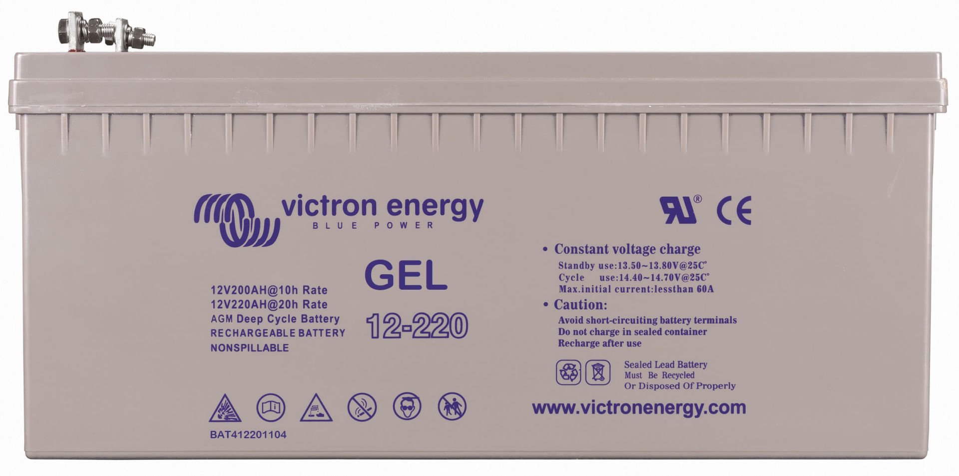Victron Energy 12V/220Ah Gel Deep Cycle BAT412201104