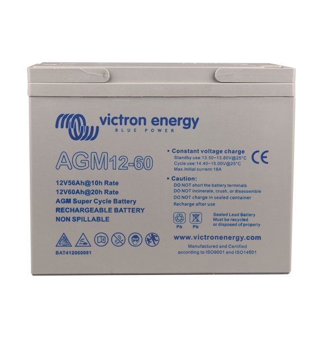 Victron Energy 12V/60Ah AGM Super Cycle Batt. (M6) BAT412060082