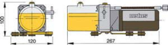 Vetus elektro hidrolik pompa 24V Kapasite: 350cm³/dak