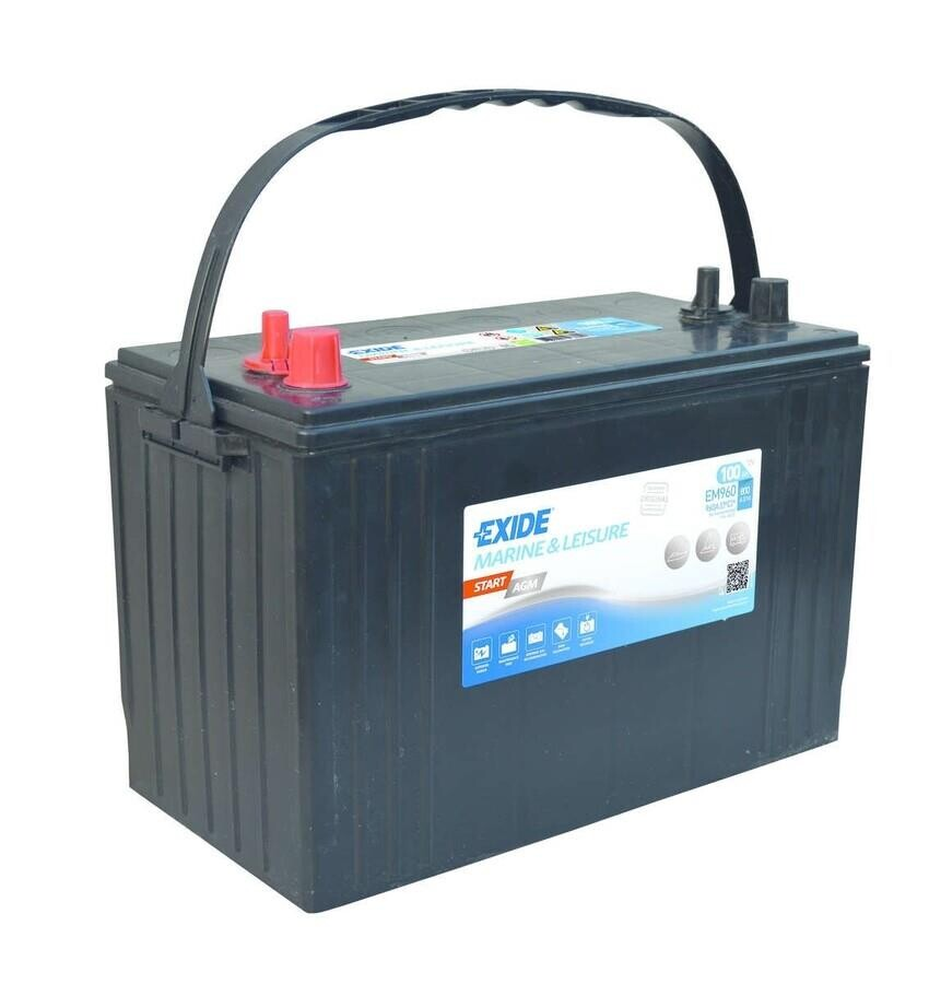 Exide EM960 Marin Start AGM Aküsü, 12V 100A