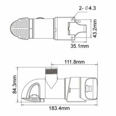 SEAFLO DÜŞÜK PROFİLLİ SİNTİNE POMPASI 1100 GPH 24 V