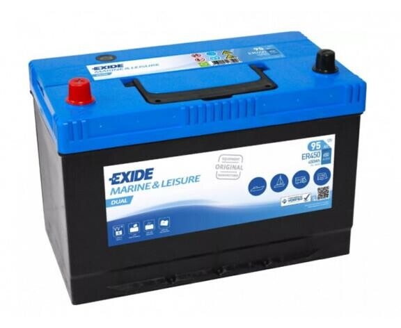 Exide ER450 Marin Dual (Start & Servis) Akü, 12V 95A