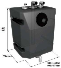 Vetus dik montaj pis su tankı 60LT