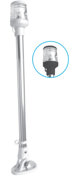 BAYRAK DİREĞİ KROM PİMLİ 60 CM ÜSTTEN MONTAJ