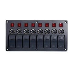 BFY 8'Lİ   SWITCH PANEL OTOMATİK SİGORTA VE IŞIKLI