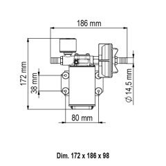 UP3/E OTOMATİK DUŞ VE TATLI SU POMPASI 15lt/dk 12/24v