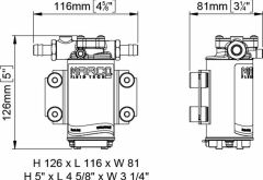UP2-P PERVANELİ TATLI VE TUZLU SU TRANSFER POMP. 10 lt/dk 24v