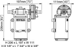 UP6 YAKIT VE SU TRANS.POMP. FİLTRELİ BRONZ PERVANE 26lt/dk 12v
