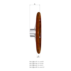 T6 IN MODERN TEAK DÜMEN SİMİDİ  Ø50cm