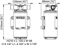 UP1/M İMPERLERLİ SİNTİNE VE ATIK SU POMPASI 12v 45lt/dk