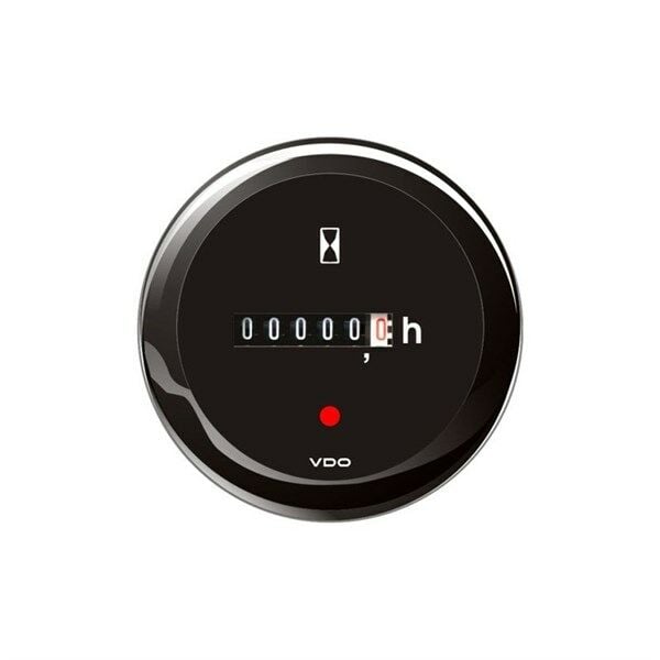 VDO 52 mm Motor Çalışma Saati, Siyah