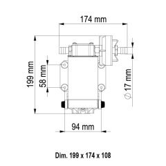 UP12 YAKIT TRANSFER POMPASI 36lt/dk 24v
