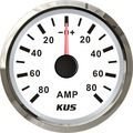 Ampermetre 12/24V Ø52mm Beyaz