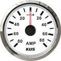 AMPERMETRE Ø52mm BEYAZ 12/24v ŞÖNT DAHİLDİR