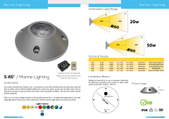 S45° 50 W DUALCOLOR UNDERWATER / 8.000 LM / MAVİ & BEYAZ