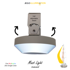 GORGIATA – SURFACE MOUNT. MAST LIGHT MULTICOLOR 12W / 1.920 LM