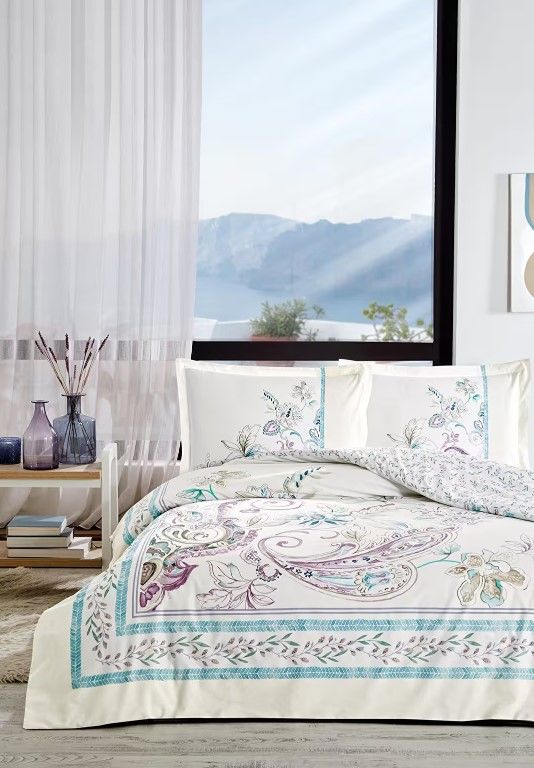 Özdilek Çift Kişilik Ranforce Nevresim Takımı Flor Bohemia Lila