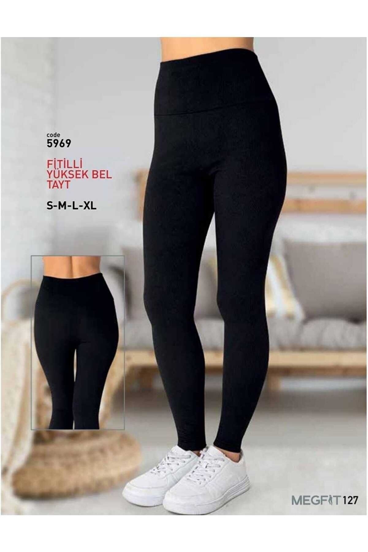 MEGFİT 5969 FİTİLLİ TAYT YÜKSEK BEL