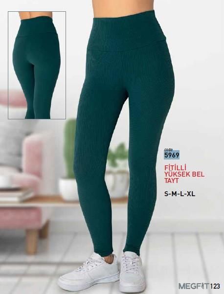 MEGFİT 5969 FİTİLLİ TAYT YÜKSEK BEL