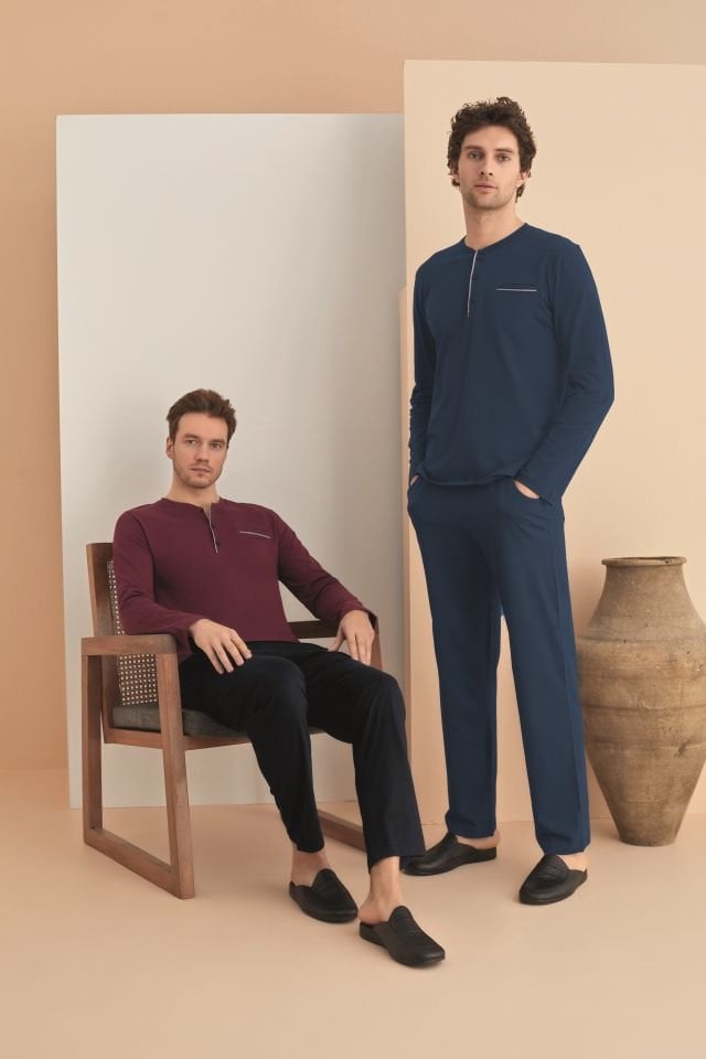 Elite Point 1555 Erkek Uzun Kol Battal Pijama Takımı