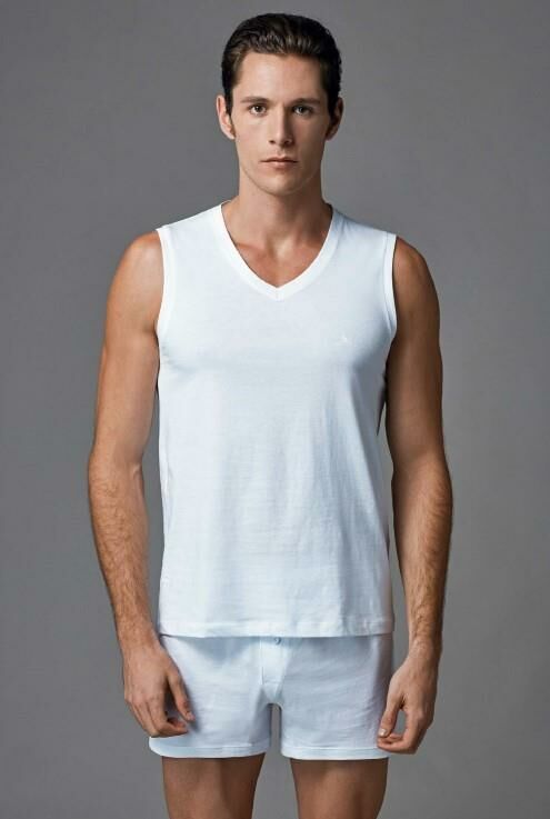 Eros 031 Erkek Cotton 2 Li V Yaka Atlet