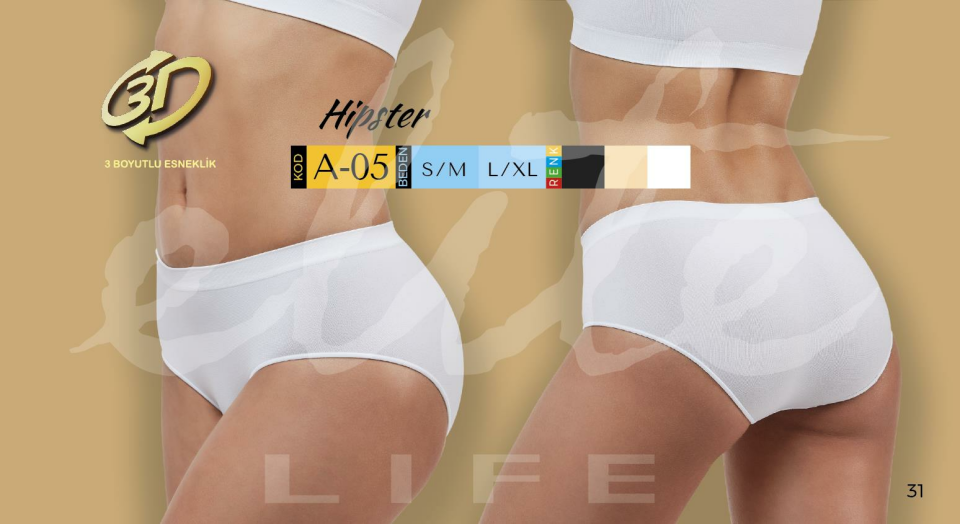 ELİTE LİFE 825 A-05 HİPSTER KÜLOT
