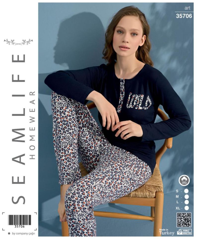 Seamlife Kadın Uzun Kol Pijama Takımı