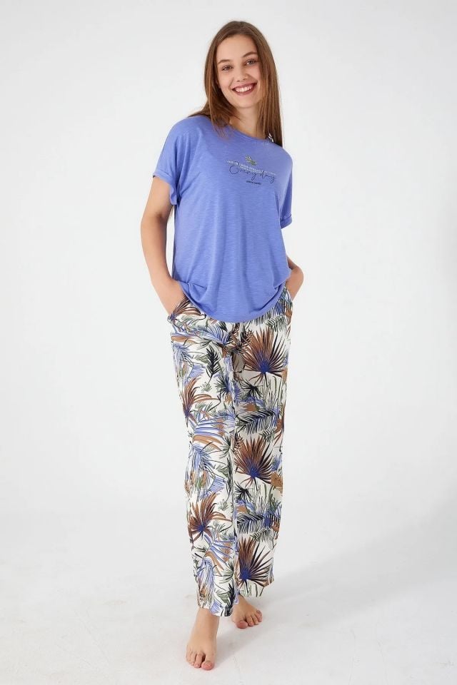 Pierre Cardin 8551 Bayan Pijama Lavanta Xl