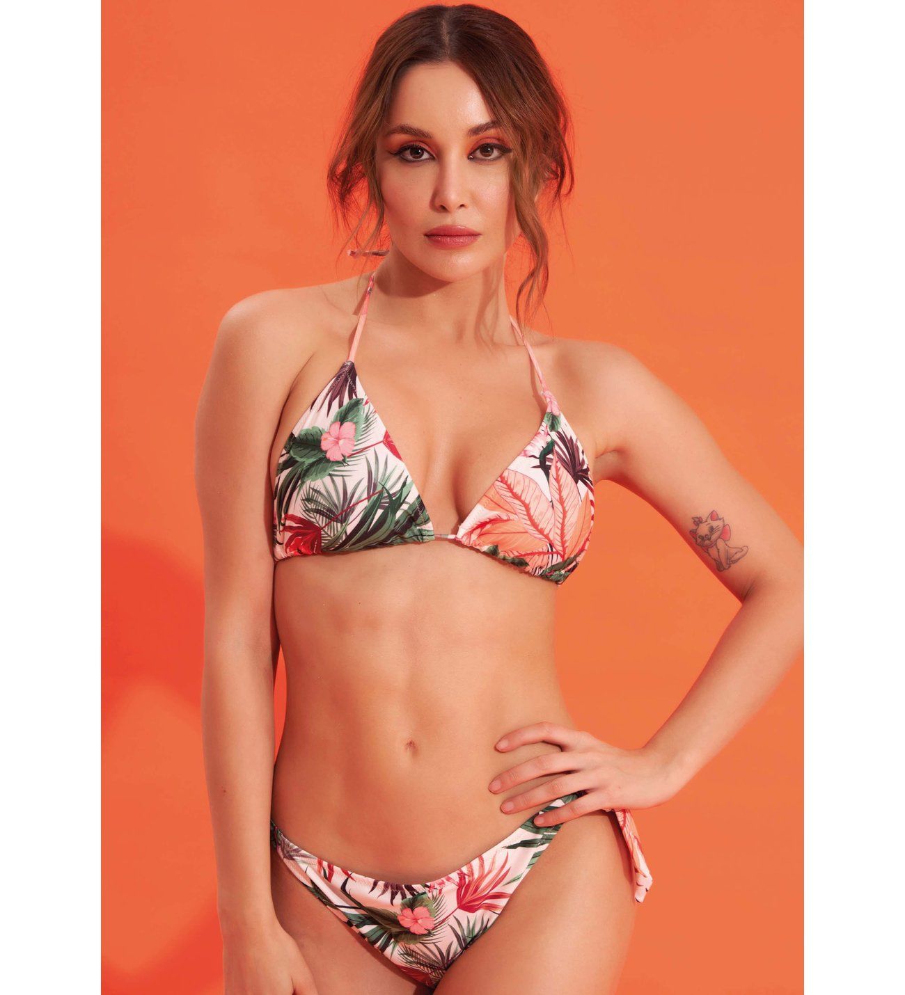 Nbb 51471 Tropikal Üçgen Bikini Takım